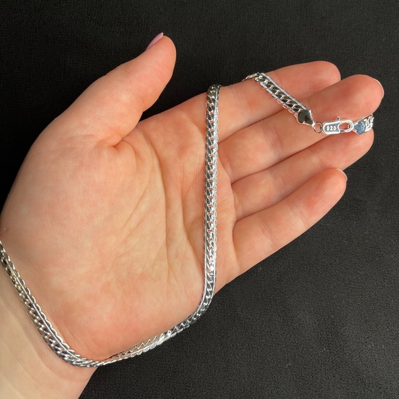 925 Sterling Silver 6mm Full Sideways Necklace - Picture 5 of 8